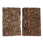 SHINEOFI 2Pcs Reptile Tree Bark Terrarium Cork Bark Background Boards Reptile Tree Backdrop Wall Decor for Spider Turtle