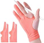 Drawing Glove for Tablet,[Pink 2Pack] Palm Rejection Artist Right Hand Glove Digital Art Accessories