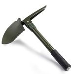 CLOUDBERRY Military Folding Shovel, Camping Shovel Survival Gear Entrenching Tool with Carrying Pouch Metal Handle for Camping Trekking Gardening Fishing Backpacking Great for Kids to Play