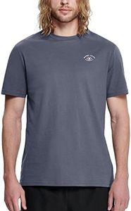 ADOREISM Men's Short Sleeve T-Shirt UPF 50+ Quick Dry Cotton Athletic Shirts, Grey, XX-Large