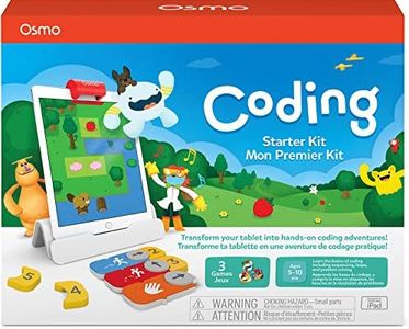 Osmo - Coding Starter Kit for iPad - 3 Hands-on Learning Games - Ages 5-10+ - Learn to Code, Coding Basics & Coding Puzzles - iPad Base Included.