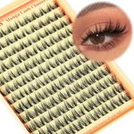 Goddvenus Manga Lashes Cluster Lashes Spiky C Curl Wispy Individual Eyelashes Natural 11-13mm Anime Lash Clusters144pcs Reused Eyelash Clusters for DIY Lashes Individual Cluster