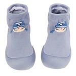 Baby Shoes Cotton Sock Non-Skid Breathable Slipper Floor Shoes with Rubber Soles Lightweight First Walking Moccasins for Toddler Girls Boys Navy Blue 2-3 Years