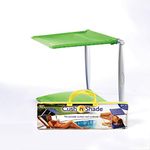 Sun Shade for Sun Lounger | Folding Sunshade for Garden Chair | Portable Beach shade with Inflatable Cushion - Cush N Shade (Cushnshade) (Lime Green)