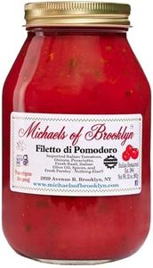 Michaels Of Brooklyn Filetto Di Pomodoro Tomato Sauce, Non-GMO & Gluten-Free, Made with Fresh Basil, Tomatoes, Garlic, Onions, Olive Oil & Parsley, Pasta, 32 oz Jar