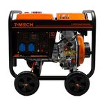 Portable Diesel Generator Open Frame 2kVA 230V 6HP 3.8kW 5 in 1 Digital Display Single Phase Manual Start Emergency Power AC DC Output Powder Coated Steel 12.5L Fuel Capacity Wheels Tool Kit & Funnel