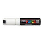 uni-Ball Posca PC-8K Bold Point Chisel Shaped Marker Pen (8.0 mm, White Ink, Pack of 1)