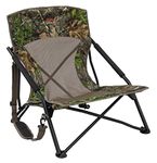 ALPS OutdoorZ Vanish Turkey Hunting Chair with Foldable Low Profile Design, Mossy Oak Obsession Camo, Durable Steel Frame, and Padded Shoulder Carry Strap, MC (Wide)