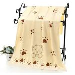 KUTKUT Dog Towel, Looluuloo Microfiber Drying Towels for Dog, Dog Bath Towel, Beach Towel, Absorbent Towel Suitable for Small and Medium Dogs (Light Blue: 140 x 70cm)