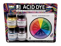 Jacquard Products Jacquard Acid Dye, Yellow, Turquoise, Red and Black, Multi, 5 Piece Set