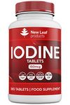 Iodine Tablets 150mcg 365 (1 Year Supply) Vegan High Strength Tablets Iodine Supplements, Natural Source of Iodine from Potassium Iodide GMO Free, GMP, Made in UK by New Leaf