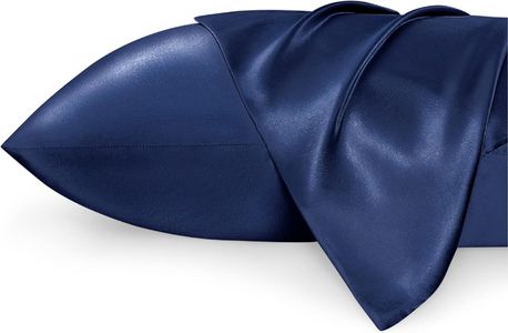 Bedsure Satin Pillowcase – Navy Blue, Soft Silky Pillow Cover