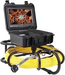GarveeTech Sewer Camera with Self Leveling, 165 ft Plumber's Snake Camera with 9 in Screen, DVR, IP68 Waterproof, 12 LEDs, 16GB SD Card for Sewer Lines, Home Drains, Ducts & Plumbing