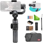 Zhiyun Smooth 5 Combo w/Magnetic Fill Light,Carrying Bag & Tripod,Professional 3-Axis Handheld Gimbal Stabilizer for Smartphone iPhone 15 14 Pro Max Plus 13 12 11 X XS XR Mini SE2& Android Cell Phone