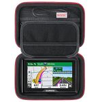 BOVKE Hard GPS Case for 5-5.5 inch TomTom Car Sat Nav GO Classic/Basic/520/GO Professional 520, Garmin Drive 52/DriveSmart 55/Drive 51/Drive 50 Sat Nav GPS Navigator and Accessories, Black