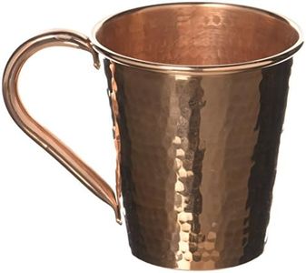 Sertodo Copper Moscow Mule Mug | Single, 18 oz Capacity | Copper Handle | 100% Pure Copper, Heavy Gauge, Hand Hammered