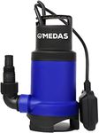 MEDAS 750W 10000L/H Electirc Sump Pumps Submersible Water Pump Sewage Pump w/Float Switch for Pool and Pond Draining in Dirty Water