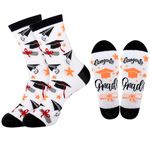 Moyel Funny Graduation Socks for Women Men Graduation Gifts for Him or Her 2024 Cool Grad Gifts for Him or Her 2024 Grade 8 University High School Graduation Gifts for Class of 2024 Students