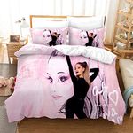 Duvet Cover with 2 Pillowcases Ariana Grande Bedding with Zipper Microfiber Double Size Bedding Set (Style 10,200x200cm(Double))