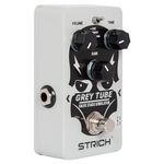 STRICH GREY TUBE Distortion Guitar Pedal, Distortion 3 Modes with Fat, Boost, Normal, True Bypass, Classic Crunch 80s Metal/Nu Metal for Electric Guitar, White