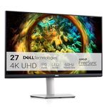 Dell S2721QS 27 Inch 4K UHD (3840 x 2160) IPS Ultra-Thin Bezel Monitor, AMD FreeSync (HDMI, DisplayPort), VESA Certified, Silver