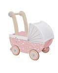 Indigo Jamm Loxhill Pram Doll and Baby furniture for pretend play. Quality wooden gifts for Boys & Girls 18 months+