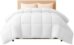 LUX Décor King Comforter – 102x90 Ultra-Soft Down Alternative Duvet Insert with Corner Tabs & Box Stitching, Hotel Quality Plush Microfiber Bedding, Oeko-TEX Certified - White