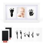 Anyfirst Baby Footprint Kit & Handprint Kit For Baby Girl Gifts Newborn，Baby Photo Frame With Ink Pad For Baby Prints，Pet Paw Print Kit