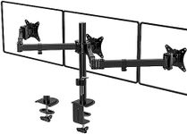 IMtKotW Triple Monitor Stand for 17-27" Screens, Three Screen Monitor Arm Mount with Desk Clamp, Height Adjustable Tilt Rotation Swivel Arms, Up to 7kg per Arm, VESA 75x75 & 100x100mm