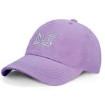 Kordear Womens Baseball Cap - Butterfly Pattern Ladies Baseball Cap Adjustable 100% Cotton Peak Cap Golf Running Hat Outdoor Sports Caps for Women UK Purple