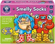 ORCHARD TOYS Moose Smelly Socks Game. Find Matching Pairs of Socks for Your Monsters! for Ages 3-6 and 2-4 Players