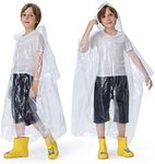 4 Pack Disposable Rain Ponchos for 