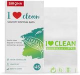 Sirona Sanitary Disposable Bags - 45 Bags for Discreet Disposal of Tampons, Condoms, Diaper, Sanitary Pads, Panty Liner and Personal Hygiene Waste