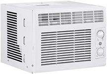 GE Window Air Conditioner Unit, 5,000 BTU for Small Rooms up to 150 sq ft. with Manual Adjustable Fan and Cooling Settings, Perfect for Small Bedroom or Living Room, Easy Install Kit Included, White