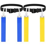 DkOvn Flag Football Belt, 2/4/10/14pcs Adjustable Flag Football Belt with Belt and Flags, for Youths, Adults