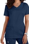 Smart Uniform 1122 V-Neck Scrub (S, Navy)