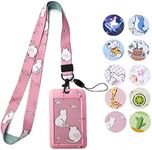 JINEASY ID Cute Lanyard with ID Badge Holder for Women Kids (Little Cat)