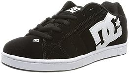 DC Shoes Net M - Zapatillas de deporte de cuero nobuck para hombre, Negro, 44.5 EU