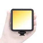 TARION LED Camera Video Light - Mini Portable Camera Lighting Bi-Color On Camera Video Lights Dimmable 2500-7000K 1800mAh Rechargeable Vlogging Light with 3 Cold Shoe Light LPL-01