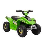 HOMCOM 6V Kids Electric Ride on Car ATV Toy Quad Bike w/Forward Reverse Functions Toddlers for 18-36 Months Old Green