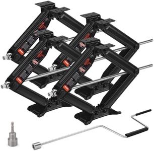 Kohree 6500lbs Heavy Duty RV Stabilizer Jacks 4 Pack, 24 Inch Leveling Scissor Jack for Travel Trailer Camper, with Crank Handle and Drill Bit