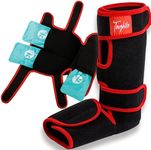 Ankle Ice Pack Wrap - Hot & Cold Compression Therapy for Pain Relief, Swelling, Sprains, Achilles Tendonitis, Plantar Fasciitis - Reusable Gel Packs with Velcro Strap for Foot & Ankle Support