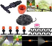 DIY Crafts Mist Cooling Misting Plants Swimming Pool Cooler Tube Hose Pipe Nozzles Jets Misters Water Patio Garden Home Lawn Fan Not Included (12x Heads Kit, 1x Kit., Multi Accessories Misting Set)