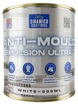 SIRAMICO COATINGS I Anti Mould Paint Ultra I 500ml I Brilliant White Matt Finish I 10 Year Anti Mould Protection Emulsion Paint For Bathrooms, Kitchens, Walls and Ceilings