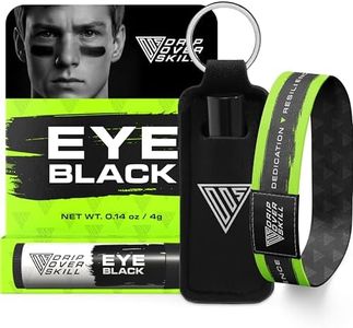 Eye Black by DRIP Over Skill, Made with Natural Ingredients, Eye Black Stick, Carry Clip & DRIP Band, Skin-Safe Sports Face Paint, Anti-Glare for Baseball, Football, Softball, Lacrosse, Hypoallergenic