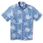 Reyn Spooner Men's Floral Hawaiian Aloha Shirt - Button Front, Personal Paradise - Blue Horizon, XL