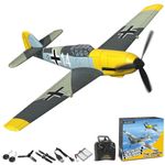 VOLANTEXRC RC Plane 4CH, BF-109 Remote Control Plane for Beginners with 2 Batteries and Xpilot Stabilization System, 2.4GHZ RC Plane Spitfire Toy for Adults Kids(761-11)