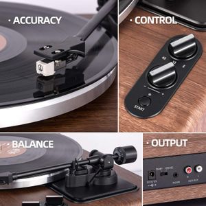 1 BY ONE Bluetooth Turntable – Wireless Vinyl Record Player