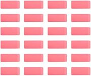 Amazon Basics Rectangular Eraser, 24 Count, Pink