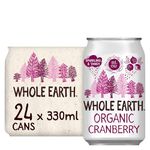 WHOLE EARTH Organic Mountain Cranberry Drink - Can 330ml (PACK OF 24)